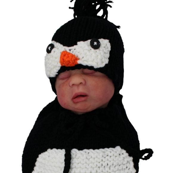 Penguin Newborn baby costume outfit set - Picture 2 of 4